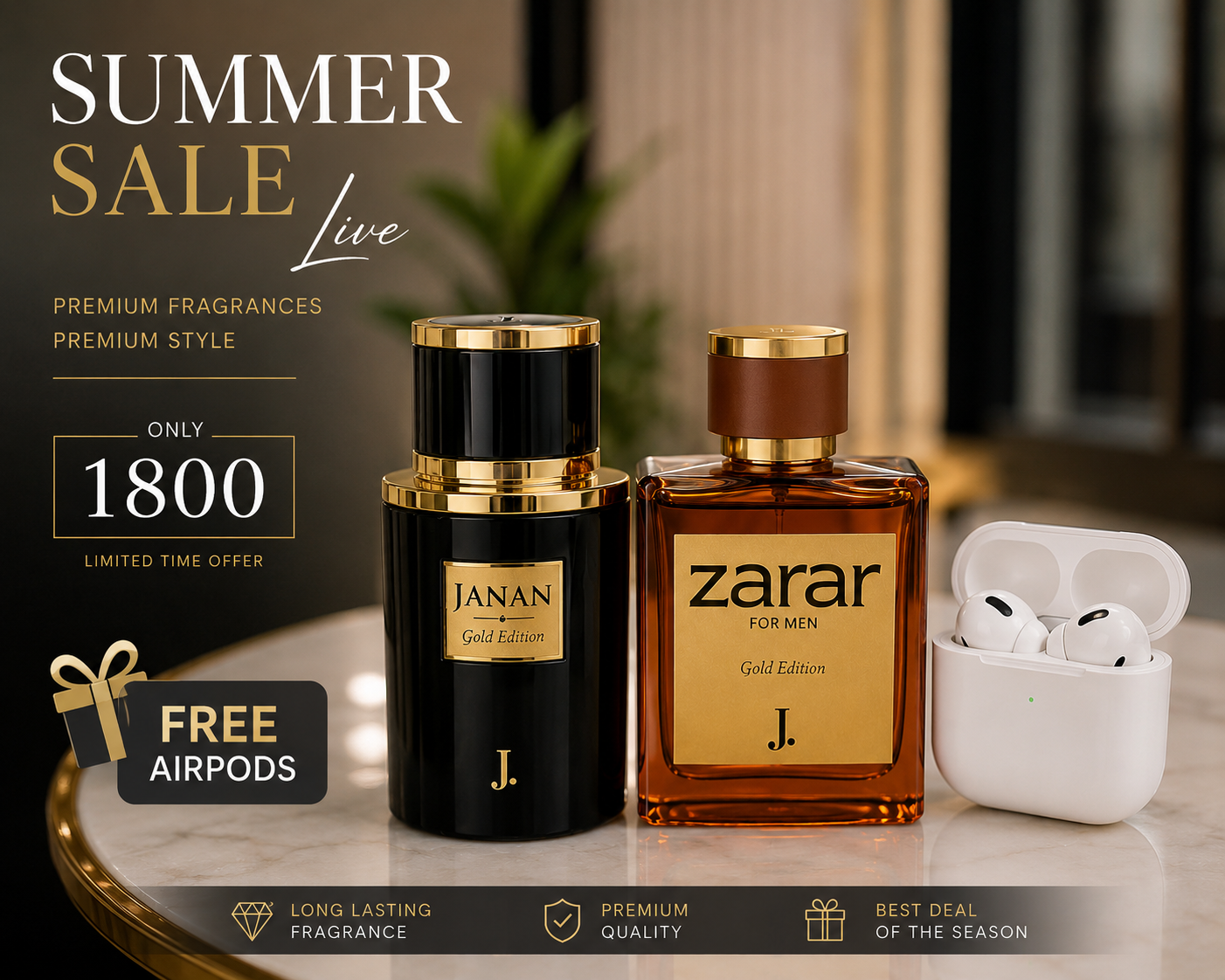 Buy Janan + Zarar and Get Black AirPods FREE!